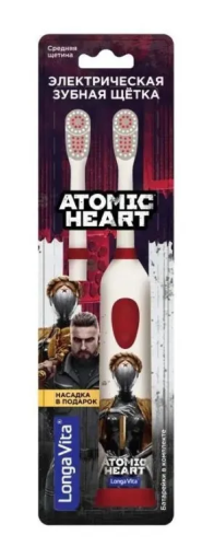 LONGA VITA щетка зубная atomic heart ротационная/сменная насадка