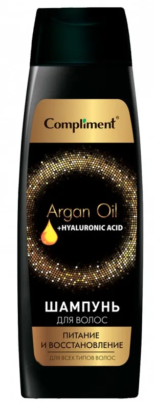 COMPLIMENT Argan Oil+Hyaluronic Acid шампунь д/волос питание и восстановление 400мл