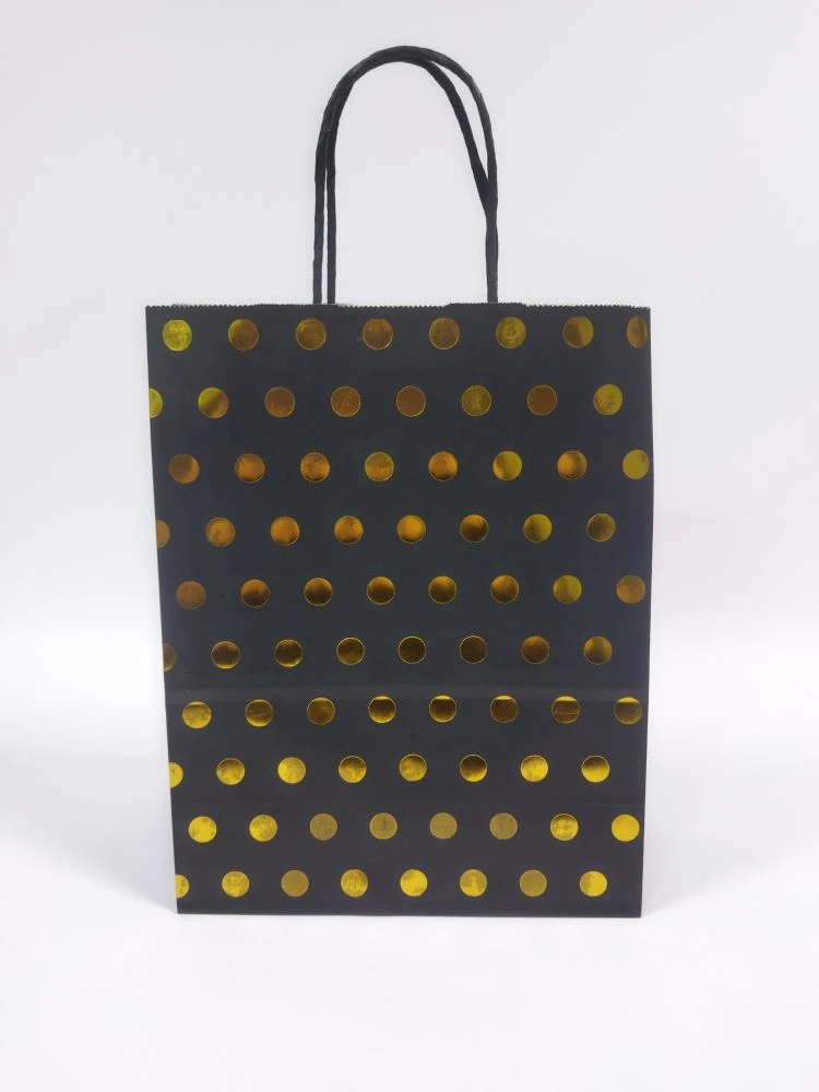 Пакет подарочный бумажный Горох 27*21*11см EL231106314