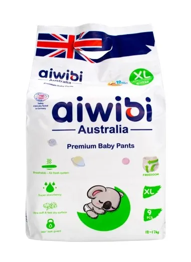 AIWIBI подгузники-трусики детские одноразовые 12-17кг 9шт AWB17-XL