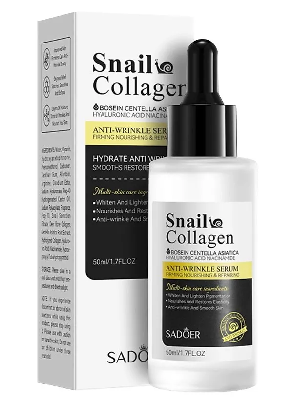 SADOER Snail Collagen сыворотка д/лица против морщин с улиткой и коллагеном 50мл