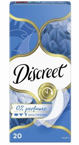 DISCREET прокладки ежедневные дышащие 20шт AD/010/039/664