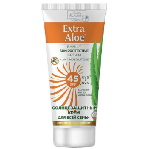 EXTRA ALOE крем солнцезащитный д/всей семьи SPF 45 с репелентным эффектом 100мл