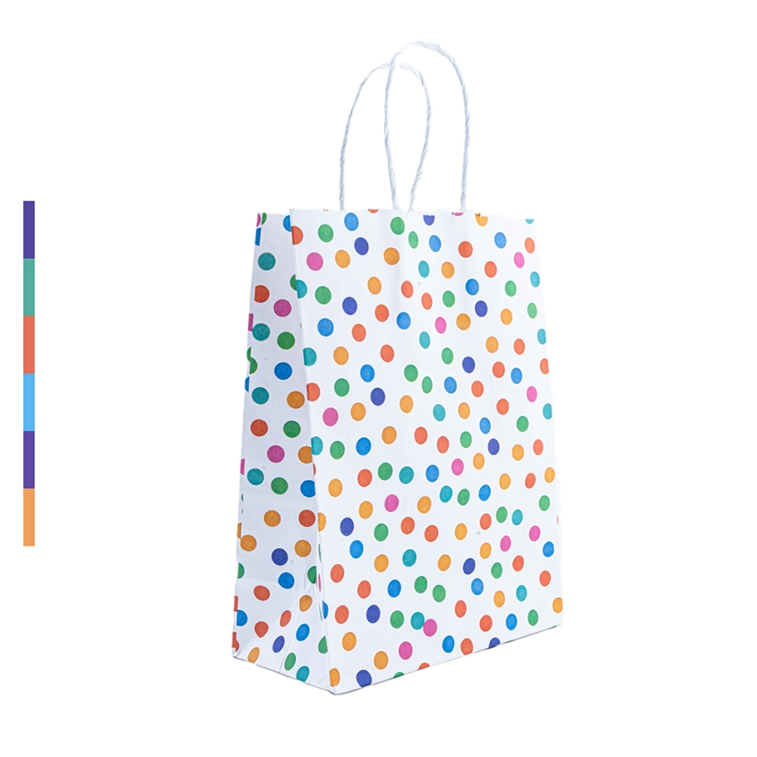 Пакет подарочный бумажный горох/полоска/звезды 21*27*11см EL231106305