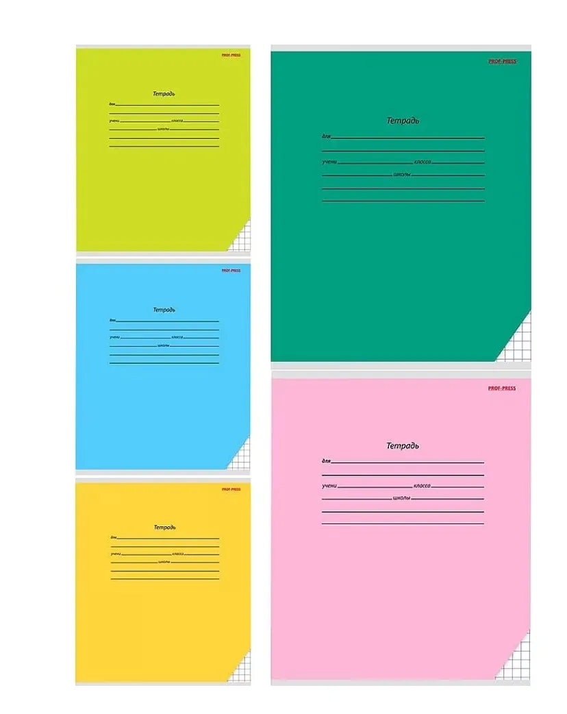 Тетрадь 18л клетка классика 18011-18015