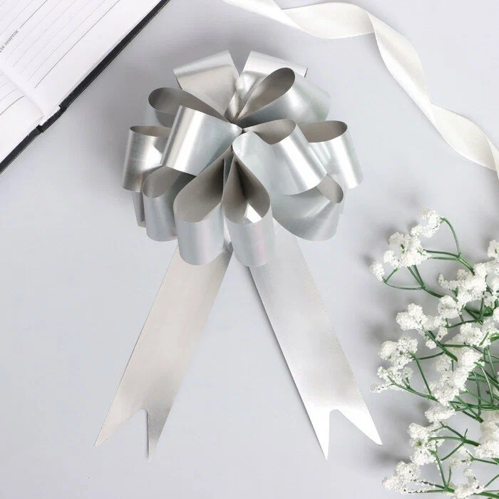 Бант-шар №3 серебряный 2859593 (30)
