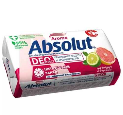 ВЕСНА мыло туалетное absolut грейпфрут и бергамот 90г