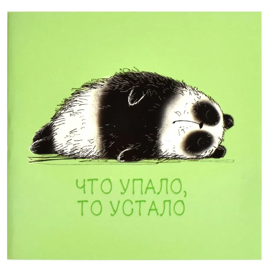 Блокнот 32л усталая панда 13*13см 66164