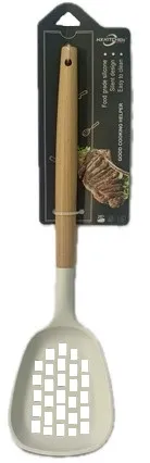 KITCHEN Лопатка-шумовка силикон цв.белый ED25209