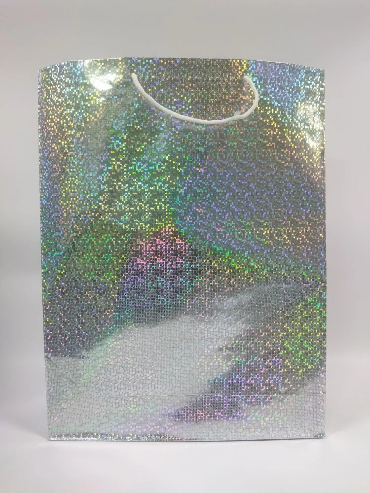 Пакет подарочный голография 55*43*13см EJ25297