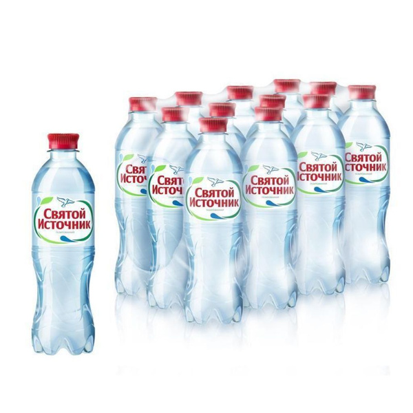 СВЯТОЙ ИСТОЧНИК вода питьевая газированная 0,5 л/12 пэт