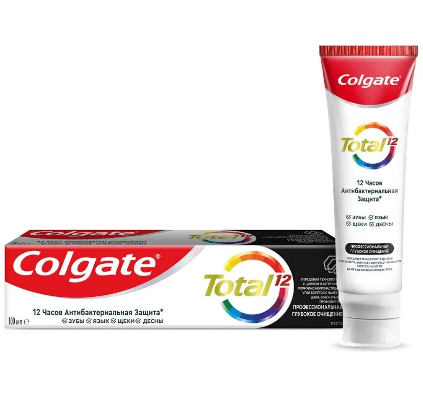 COLGATE Total 12 паста зубная профессиональная глубокое очищение 100мл