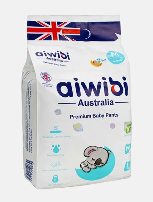 AIWIBI подгузники-трусики детские одноразовые 6-11кг 11шт AWB17-M