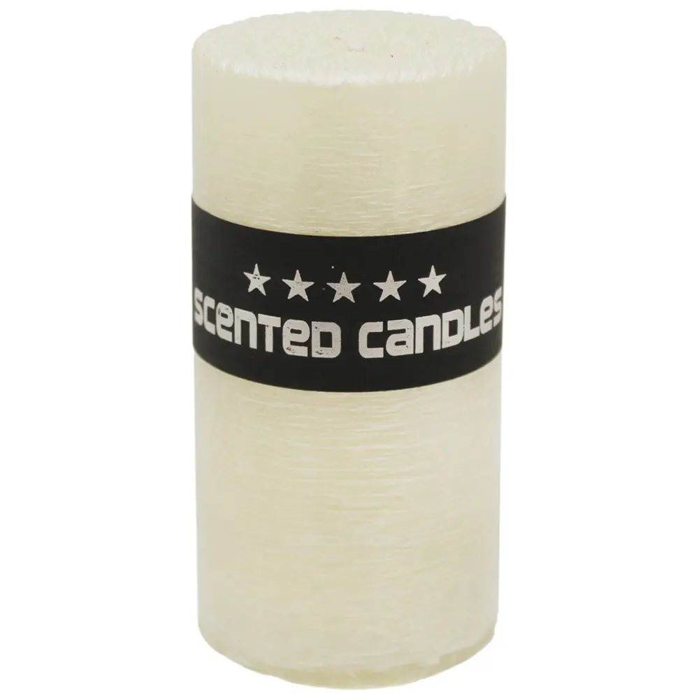 NATA M свеча интерьерная пеньковая жемчужно-белый 5*10см