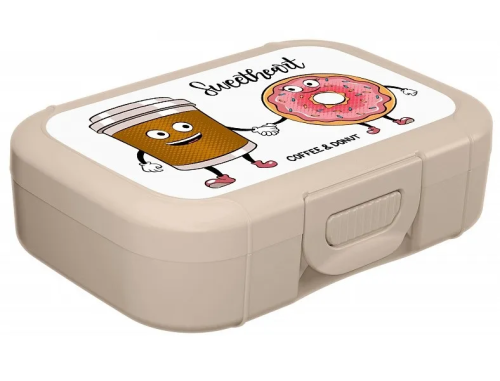 HOMVER ланч-бокс детский с декором десерты бежевый  0,85л 222124927/01/15