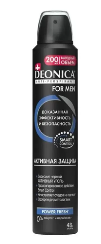 DEONICA FOR MEN антиперспирант активная защита 200мл спрей
