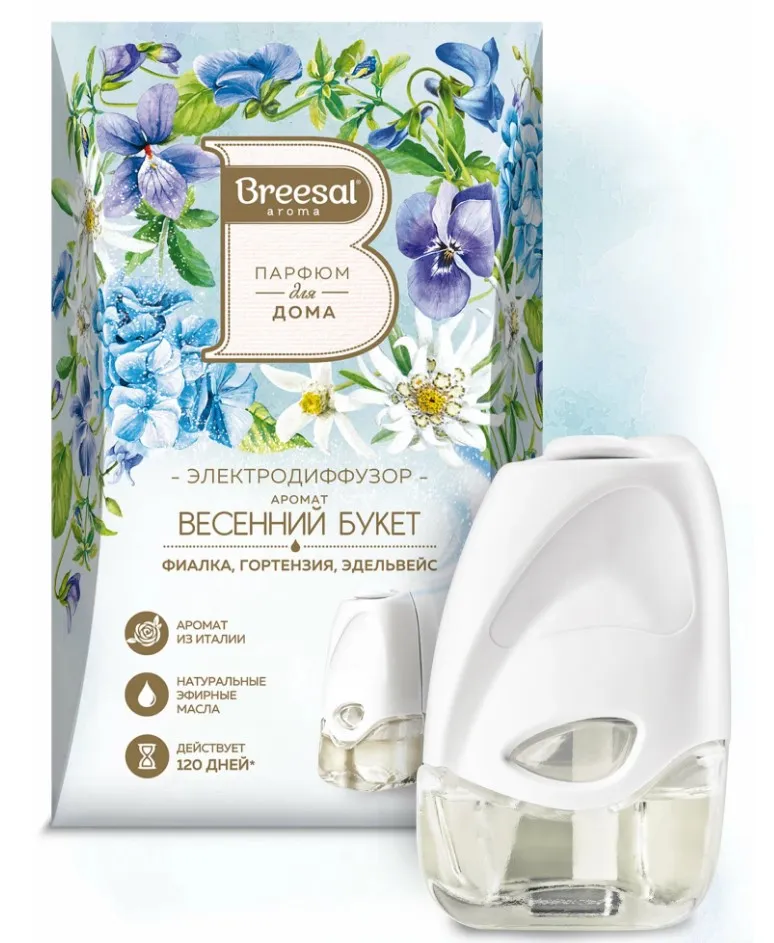 BREESAL диффузор электрический весенний букет 20мл