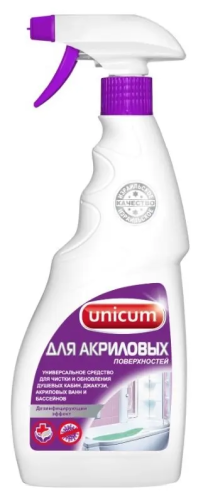 UNICUM средство д/акриловых поверхностей курок 500мл