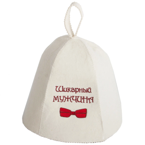 БАННЫЕ ШТУЧКИ шапка д/бани и сауны принт шикарный мужчина войлок