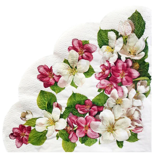 BOUQUET Art rondo салфетки столовые яблоневый цветок 3сл. 12шт
