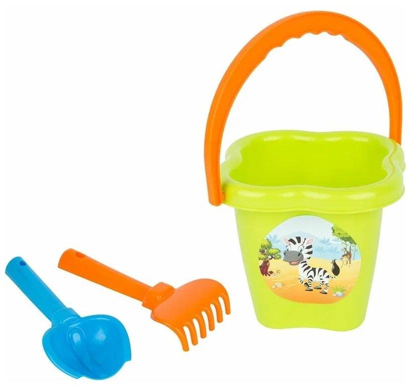 82604 Набор №24 (Ведро-цветок, совок №2, грабли №2) 2167
