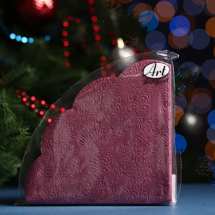 BOUQUET Art rondo салфетки столовые барокко бордовый 3сл. 12шт