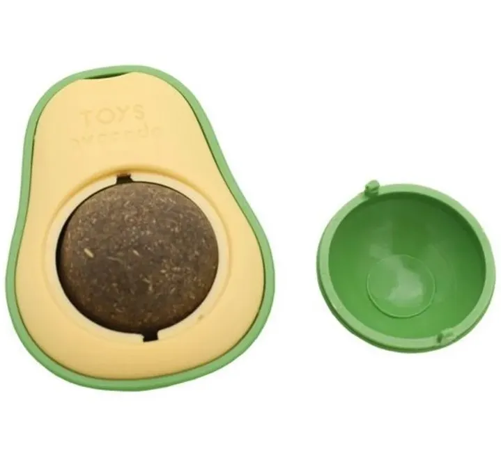 ЧУДОДОМ игрушка д/кошек авокадо с мятным шариком на ленте 10922-7535