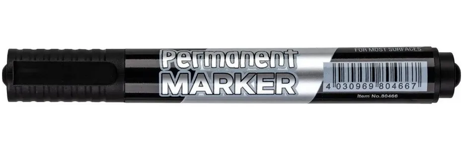 80466  Перманентный маркер черный, конусообразный 2-4 мм Centrum
