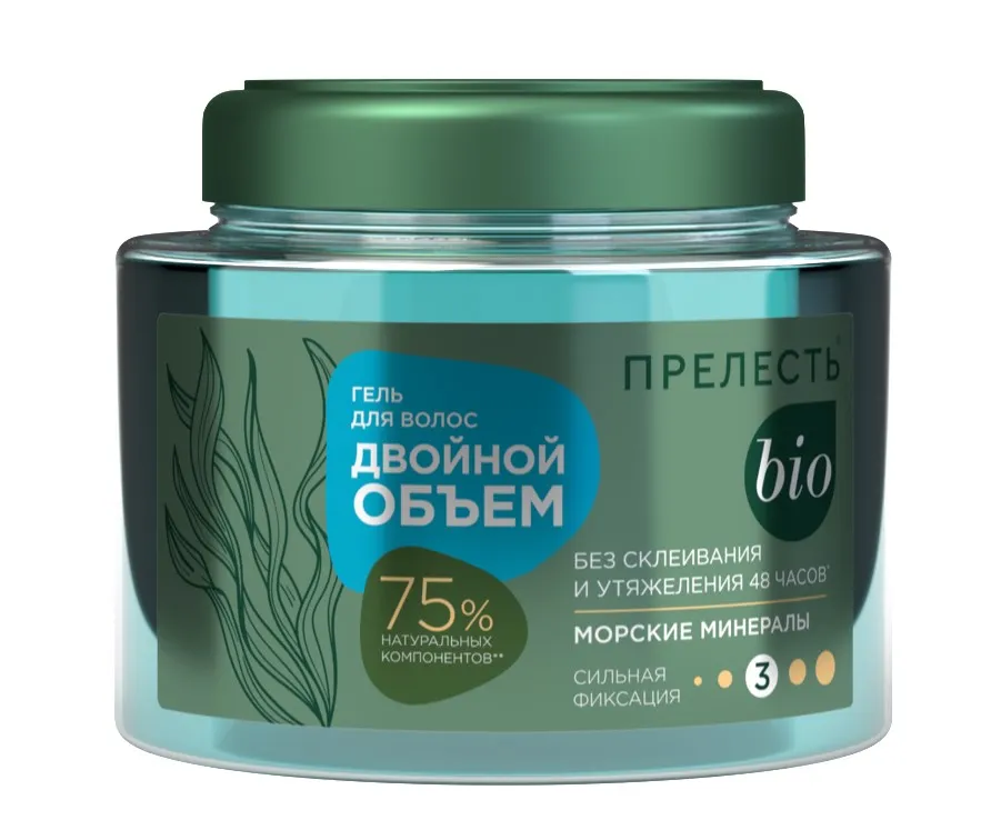 ПРЕЛЕСТЬ БИО гель д/укладки волос  экстракт морских минералов 250мл
