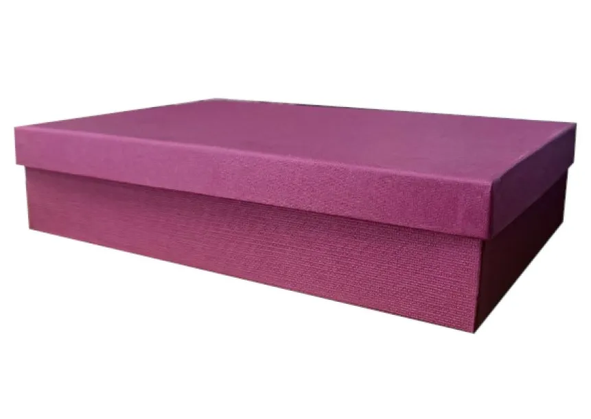 Коробка подарочная тисненая рогожка цв.бордовый 25*17*6см Д10103П.315.3