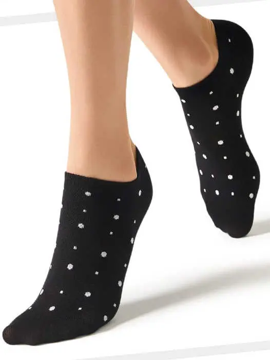 MINIMI носки женские тренд горошки 4203 черный р.35-38