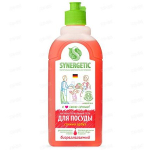 SYNERGETIC гель д/мытья посуды биоразлагаемый арбуз 500мл (14)