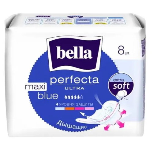 BELLA Perfecta прокладки ultra maxi blue супертонкие 8шт BE-013-MW08-008