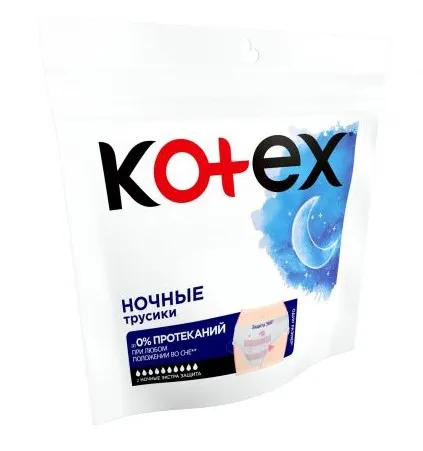 KOTEX трусики ночные экстра защита 2шт