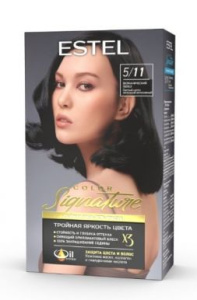 ESTEL Color signature краска д/волос стойкая крем-гель т.5/11 вулканический пепел