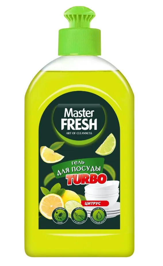 MASTER FRESH гель д/мытья посуды turbo цитрус 500мл