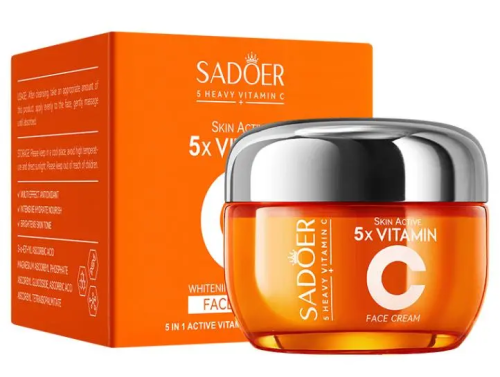 SADOER крем д/лица осветляющий five vitamin c 50г