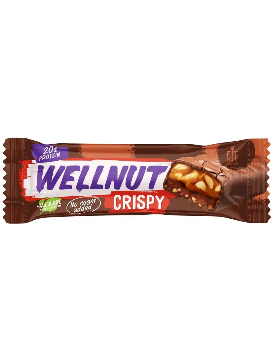 WEELNUT батончик глазированный арахис-карамель протеин 20% 45г/15