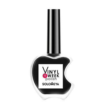 SOLOMEYA лак д/ногтей one week vinyl polish black т.32 13мл