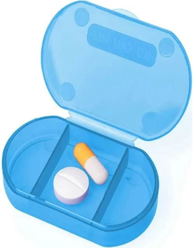 ПИЛЮЛЯ таблетница на один день мини синяя                                                          