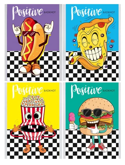 Блокнот А6 24л улетный фастфуд Б24-6805