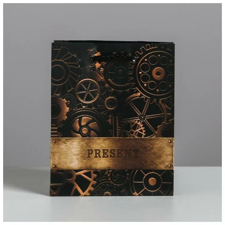 Пакет подарочный 12*15*6см steel 4733848 (10)