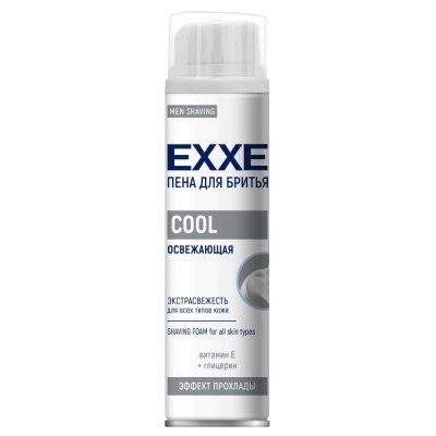 EXXE Men Пена для бритья Cool освежающая, 200 мл