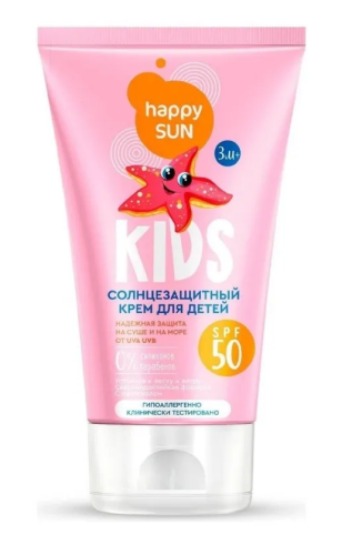 HAPPY SUN крем солнцезащитный детский SPF50+ 150мл