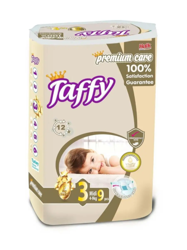 TAFFY PREMIUM CARE подгузники детские №3 4-9кг 9шт