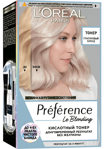 LOREAL PREFERENCE краска д/волос кислотный тонер платиновый блонд