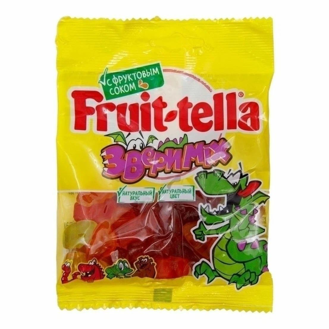 Мармелад жевательный Фрут-телла Звери Mикс 70г; 10