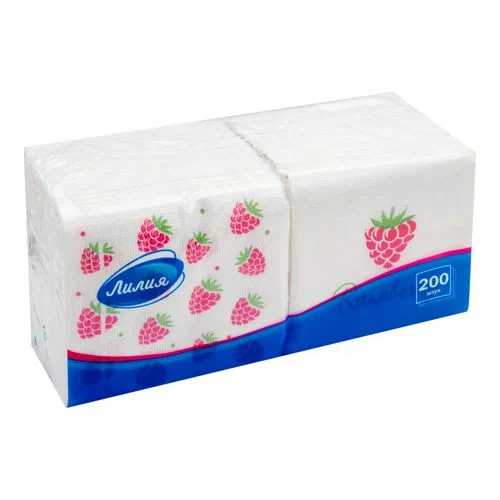 ЛИЛИЯ салфетки столовые 24*24см 200шт