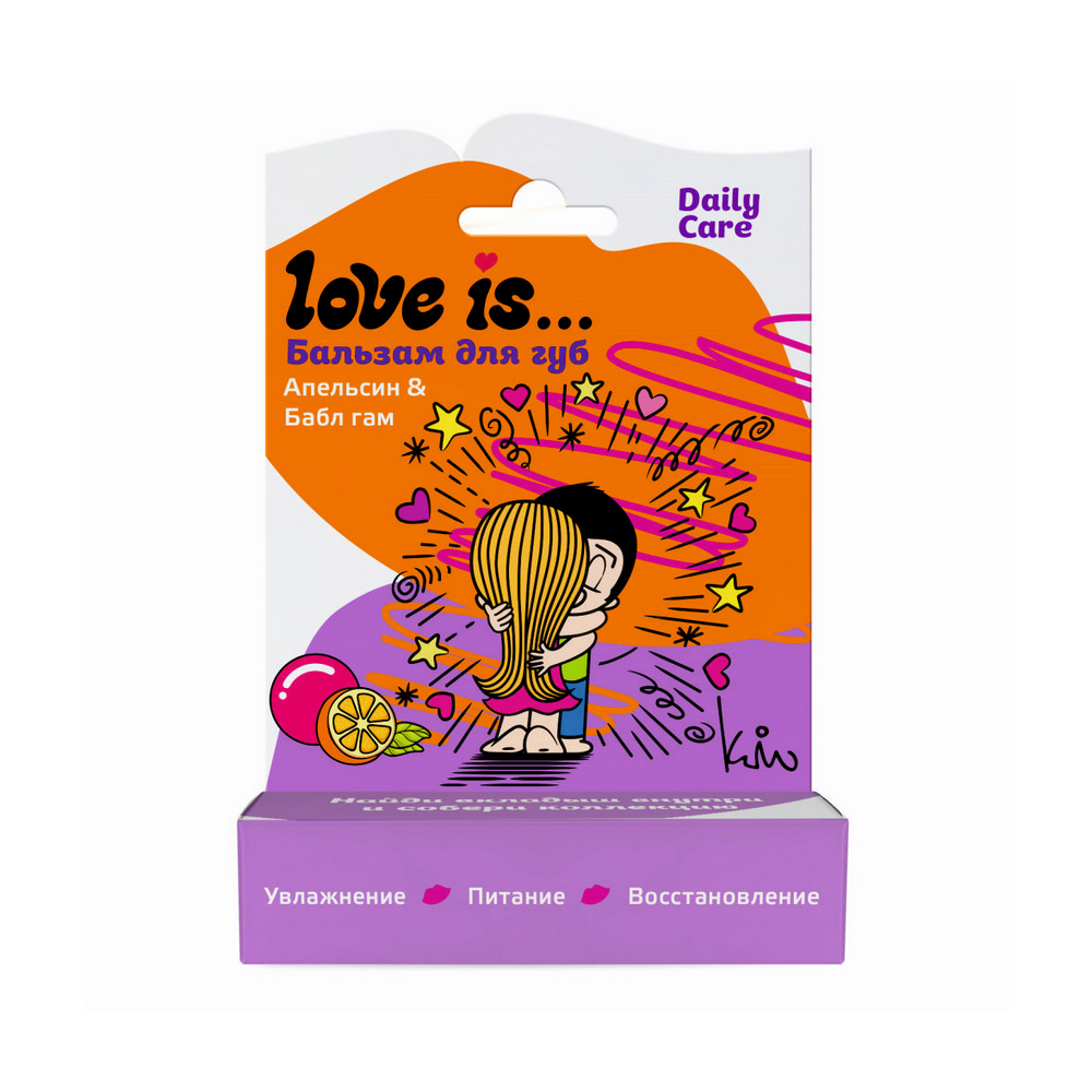 GALANT COSMETIC бальзам д/губ love is…aпельсин-бабл гам 4,2г