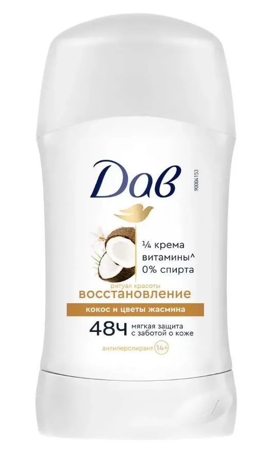 DOVE антиперспирант жен. восстановление кокос и жасмин 40мл стик